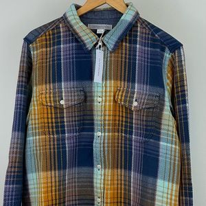 New $168 Outerknown Blanket Shirt! Rare Cumin Rogue Plaid!